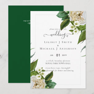 BUDGET White Roses Bouquet Floral Wedding