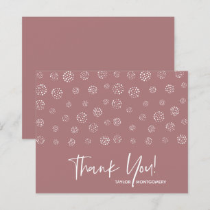 Budget White Script Desert Rose Thank You Cards