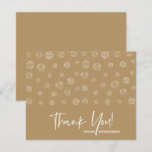 Budget White Script Gold - Cartes de remerciement