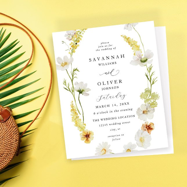Budget White & Yellow Floral Wedding  (Creator Uploaded)