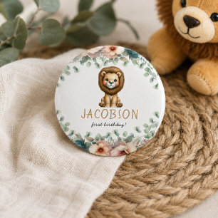Budget Wild One Safari Animals Boy Birthday Party 1 Inch Round Button