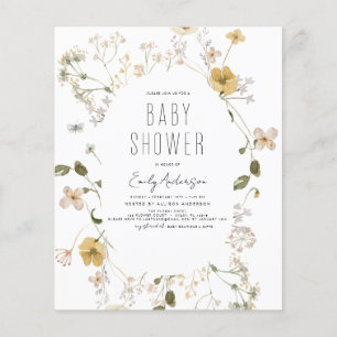 Budget Wildflower Boho Baby Shower Elegant Modern