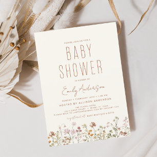 Budget Wildflower Boho Baby Shower Elegant Modern