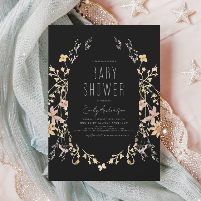 Budget Wildflower Boho Baby Shower Invitation Flyer (Creator Uploaded)