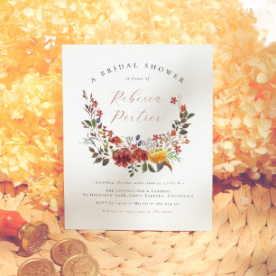 Budget Wildflower Boho Floral Fall Bridal Shower