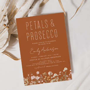 Budget Wildflower Petals & Prosecco Invitation