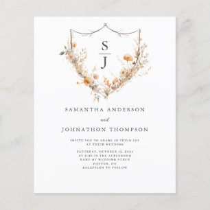 Budget Wildflower Wedding Flyer