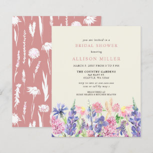 Budget Wildflowers Bridal Shower Invitations
