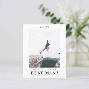 Budget Will you be my Best Man Minimalist Photo