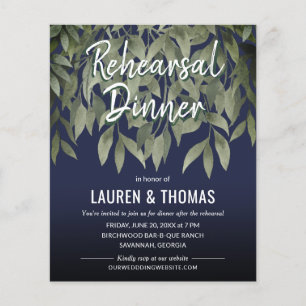 Budget Willows Green & Blue Rehearsal Dinner