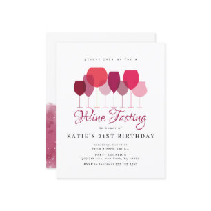 Budget Wine Tasting Party Invitations