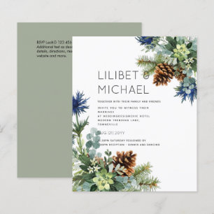 BUDGET  Winter Blue Thistle Wedding