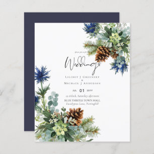 BUDGET  Winter Blue Thistle Wedding