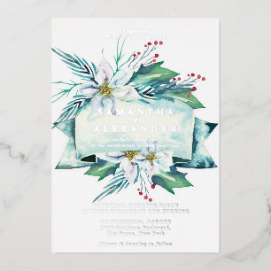 Budget Winter Floral Bouquet Watercolor Wedding