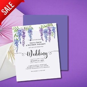 Budget Wisteria Purple Floral Lace Wedding