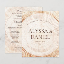 Budget WoodGrain Rustic Wedding Custom Program