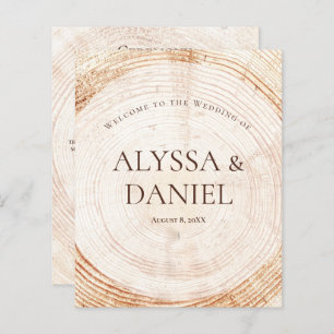 Budget WoodGrain Rustic Wedding Custom Program
