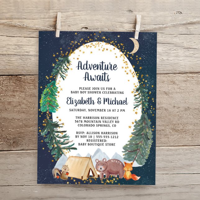 Budget Woodland Couples Baby Shower Invitation (Creator Uploaded)