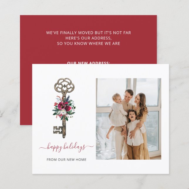 Budget xmas Key Nous avons Déplacé la carte de vac (Devant / Derrière)