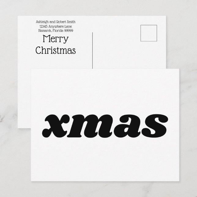 Budget Xmas Postcard (Front/Back)