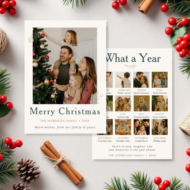 Budget Year in Review Christmas Holiday Flat Card (Creator Uploaded)