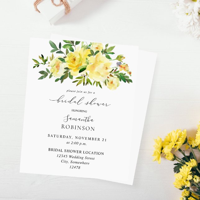 Budget Yellow Floral Bridal Shower (Creator Uploaded)