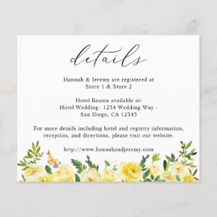 Budget Yellow Floral Details Flyer