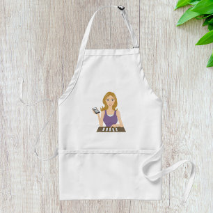 Budgeting Woman with Calculator Personal Finance Standard Apron