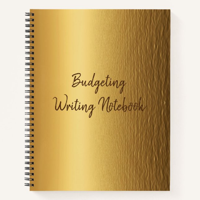Budgeting Writing Notebook Journal (Front)