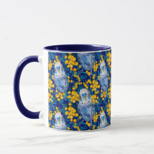 Budgie And Wattle Pattern Mug