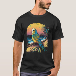 Budgie Beach Budgerigar Parakeet Bird Summer 3 T-Shirt