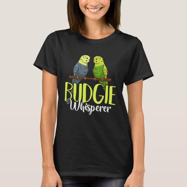 Budgie Bird Budgerigar Parakeet Cage T-Shirt (Front)