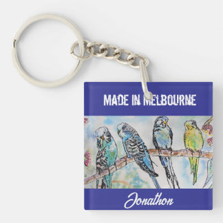 Budgie Budgerigar Bird Made In Melbourne Birds Keychain