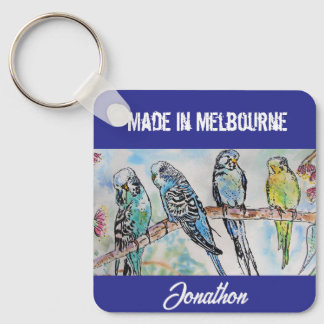 Budgie Budgerigar Bird Made In Melbourne Birds Keychain
