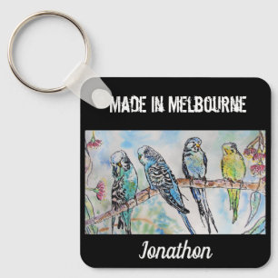 Budgie Budgerigar Bird Made In Melbourne Birds Keychain