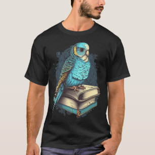 Budgie Budgerigar Book Parakeet Bird Bookworm Read T-Shirt