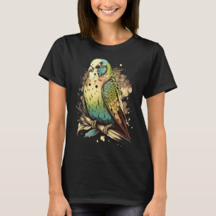 Budgie Budgerigar Parakeet Bird Retro Vintage 80s T-Shirt