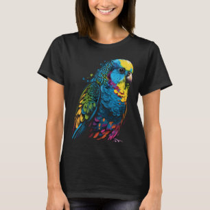 Budgie Budgerigar Parakeet Pet Bird Owner Pop 3 T-Shirt