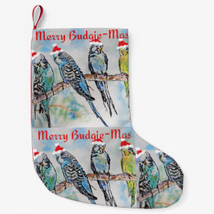 Budgie Budgies Merry Budgiemas Christmas Stocking