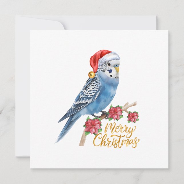 Budgie Christmas Card (Front)