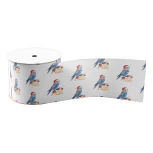 Budgie Christmas Grosgrain Ribbon