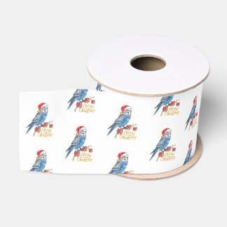Budgie Christmas Grosgrain Ribbon