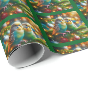 Budgie Christmas Wrapping Paper