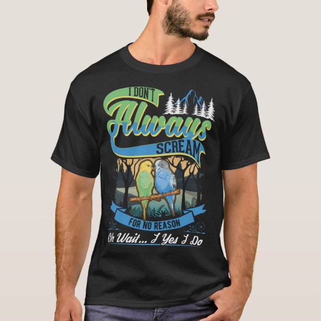 Budgie Cockatiel Parakeet T-Shirt (Front)