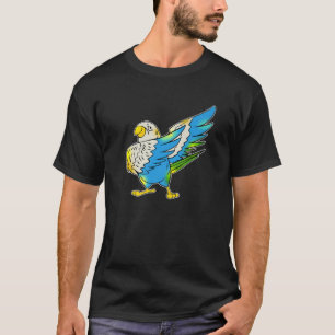 Budgie Dabbing Graphic Pet Bird Parakeet Budgeriga T-Shirt