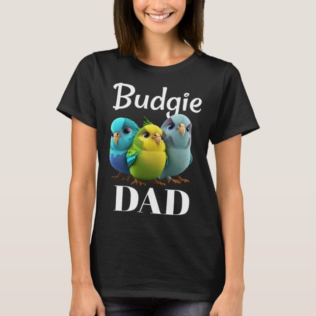 Budgie Dad Budgerigar Parakeet Bird Pullover Hoodi (Front)