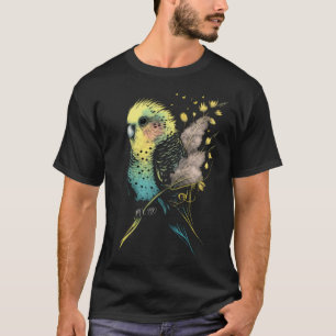 Budgie Dandelion Flower Budgerigar Parakeet Bird   T-Shirt