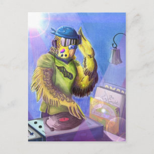 Budgie DJ Postcard