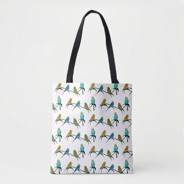 Budgie Frenzy All Over Print Bag (Front)