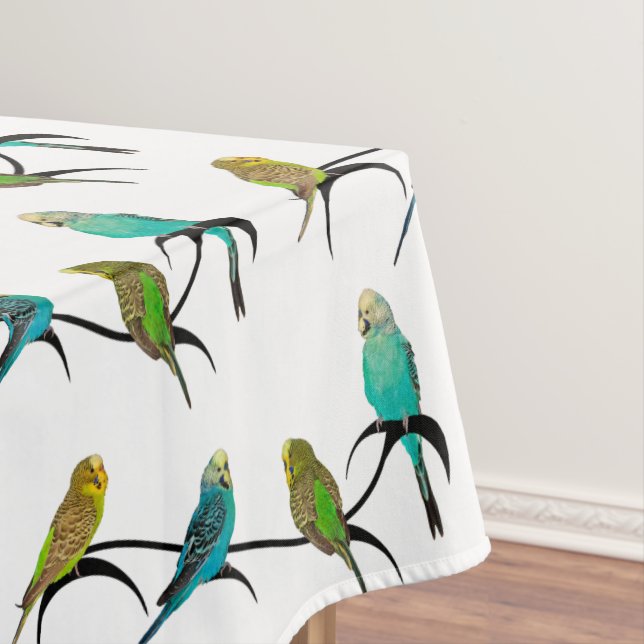Budgie Frenzy Tablecloth (choose colour) (In Situ)